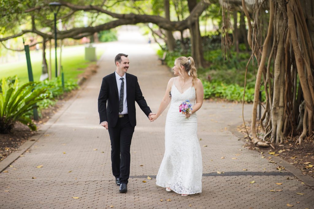 City botanical gardens elopement photos