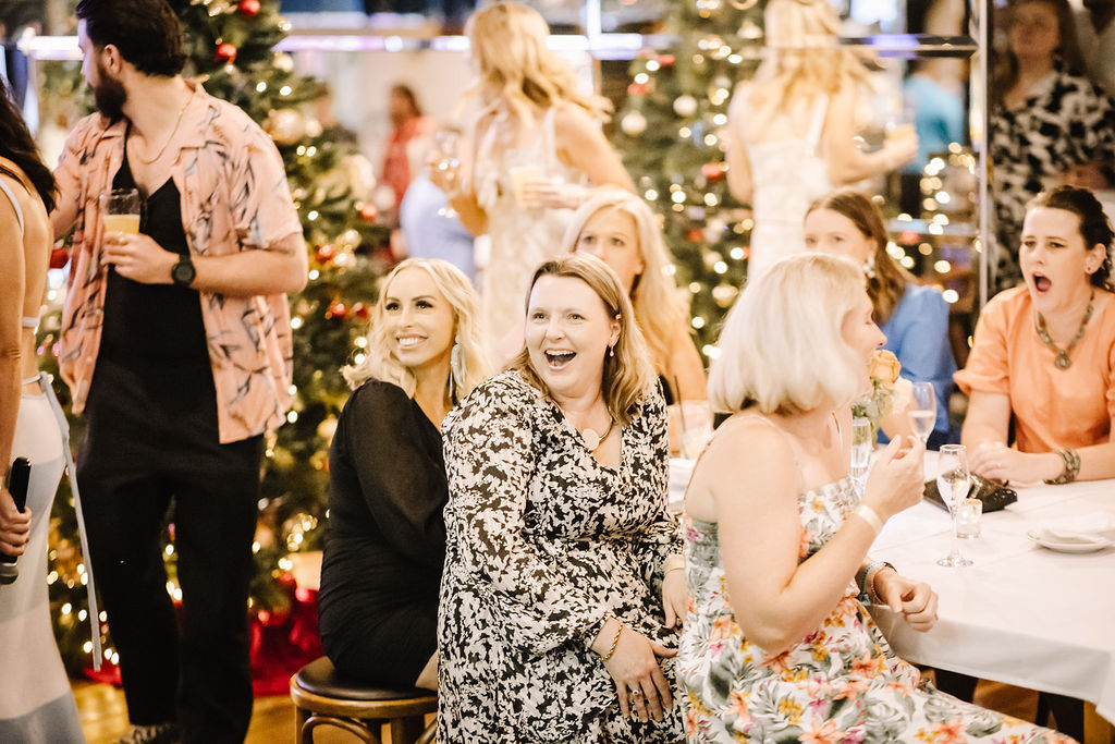 engagement party turned surprise wedding guest reacting surprised 