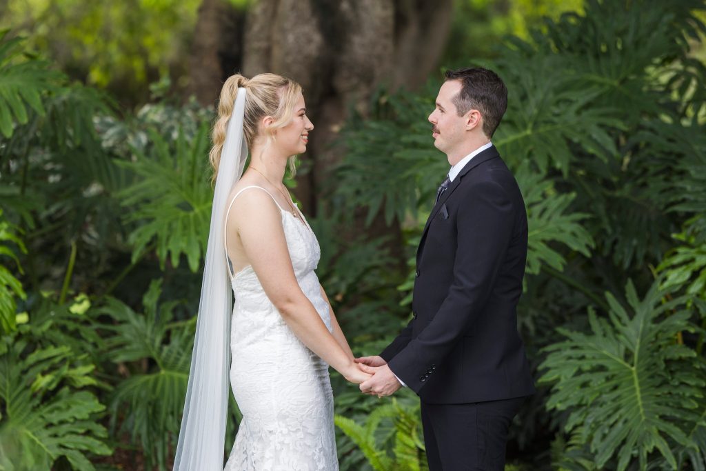 garden elopement wedding