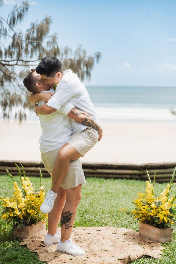 just married elope wedding
