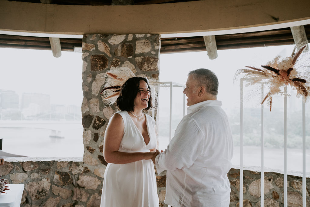 happy elopement wedding ceremony