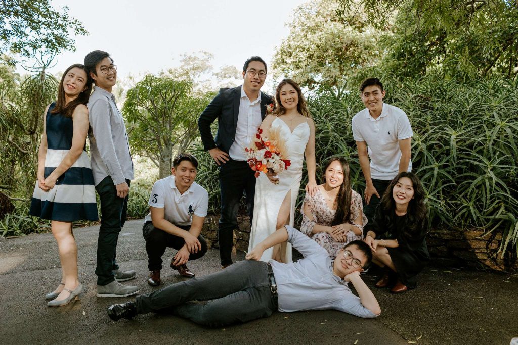 elopement wedding guests group photo