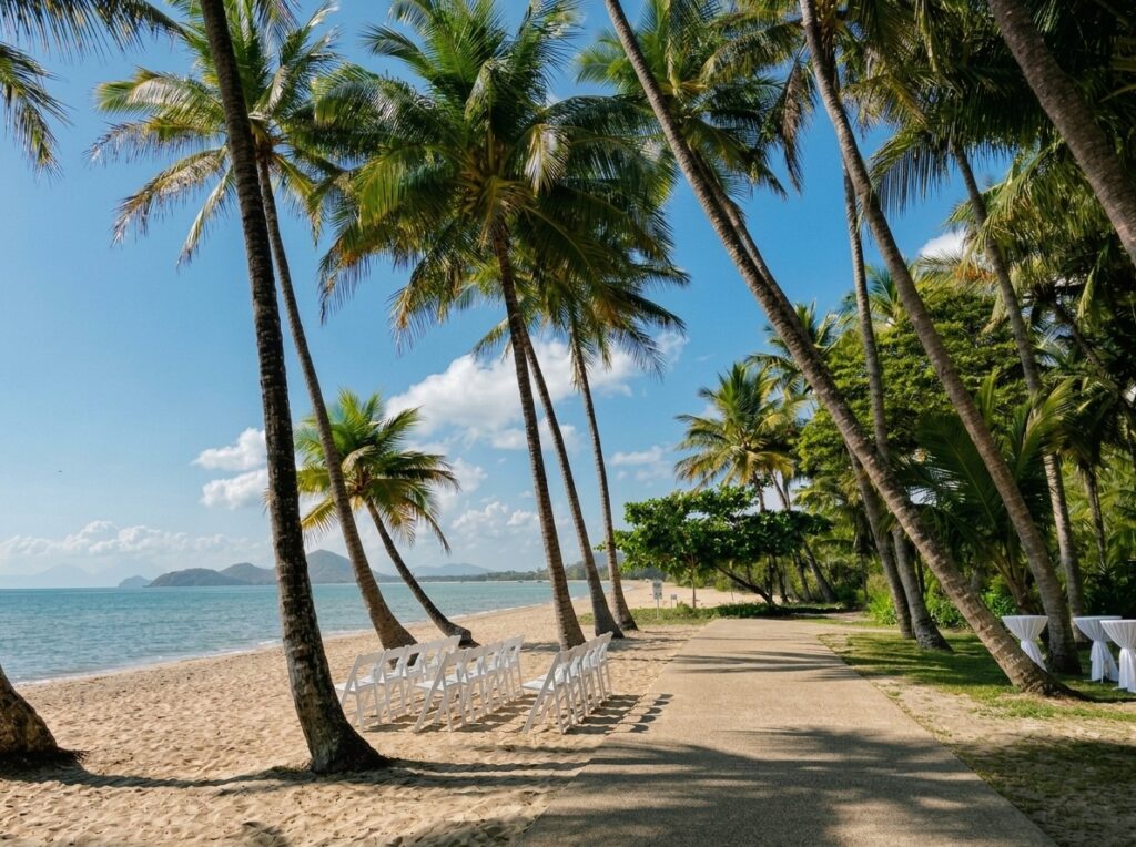 beach wedding decor Palm Cove